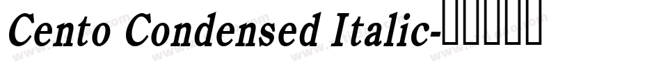 Cento Condensed Italic字体转换
